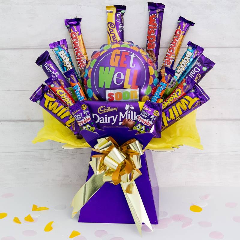 Get Well Soon Deluxe Cadburys Chocolate Bouquet