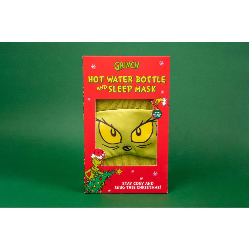 The Grinch Hot Water Bottle and Sleep Mask Set