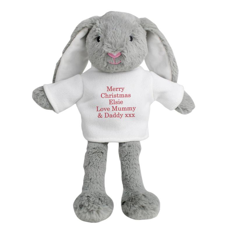 Personalised Christmas Bunny Soft Toy