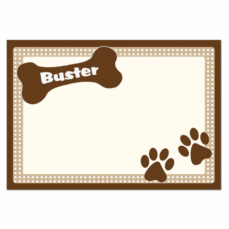 Personalised Brown Dotty Dog Placemat