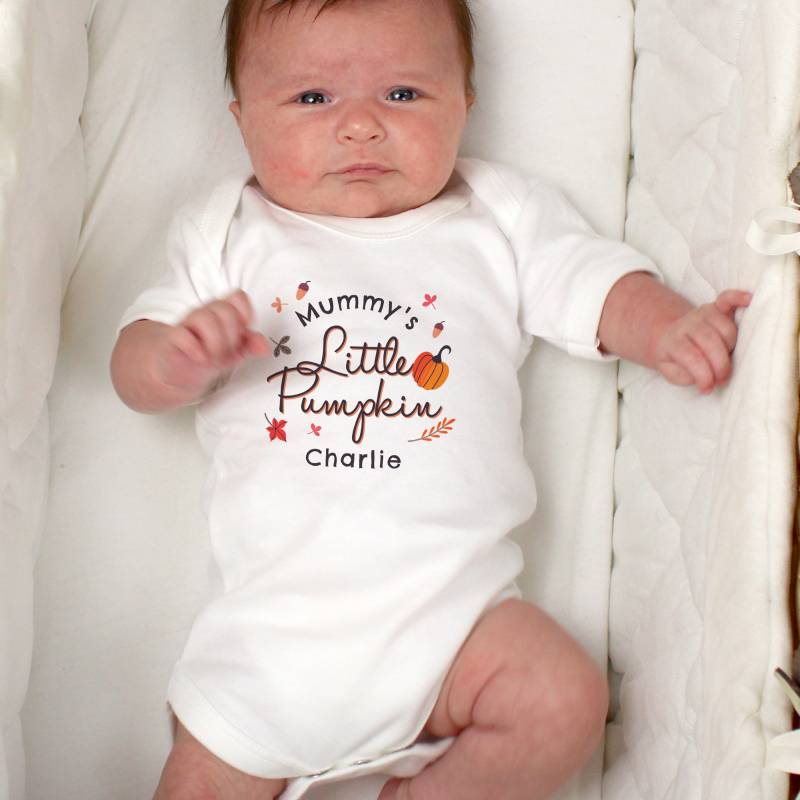 Personalised Little Pumpkin Baby Vest