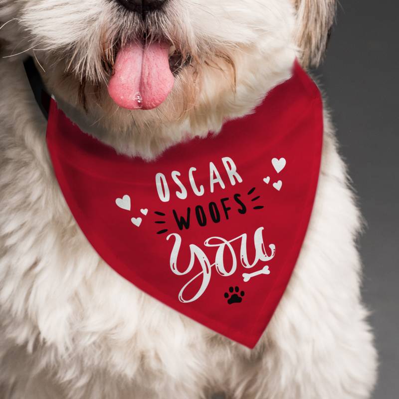 Personalised Woofs You Dog Bandana